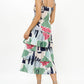 Oliphant - Smocked Tie Strap Ruffle Midi Dress