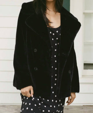 Z Supply - Casaco de pele sintética trespassado Gem