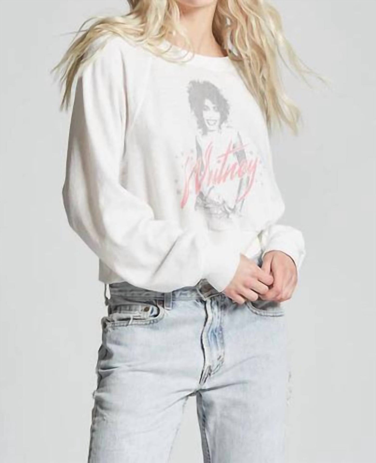 Recycled Karma - Whitney Houston Crop Sweatshirt