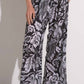 Elan - Floral Cascade Flowy Wide Leg Pants