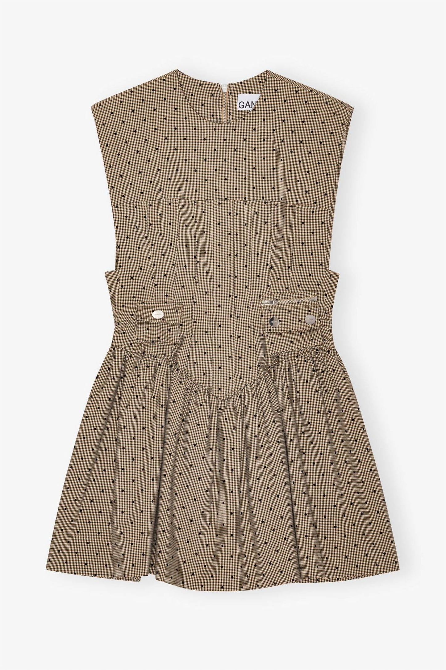 Ganni - Flock Check Mini Dress