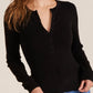 Bobi - Long Sleeve Slim Button Placket Tee