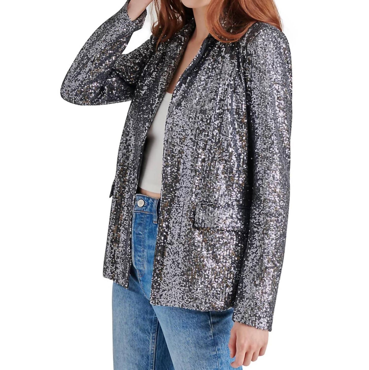Steve Madden - Payton Sequined Boyfriend Blazer