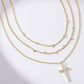 Eklexic - Women's Cz Cross Pendant Necklace