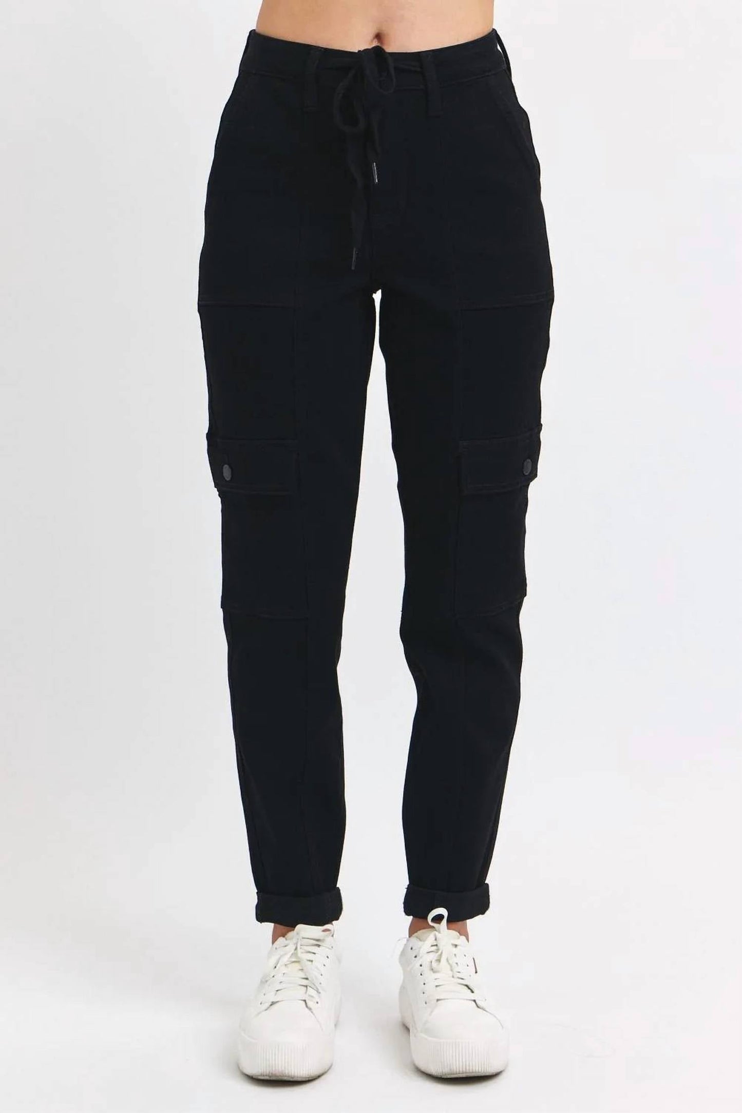 Judy Blue - High Waist Cargo Cuff Jogger Denim Jeans
