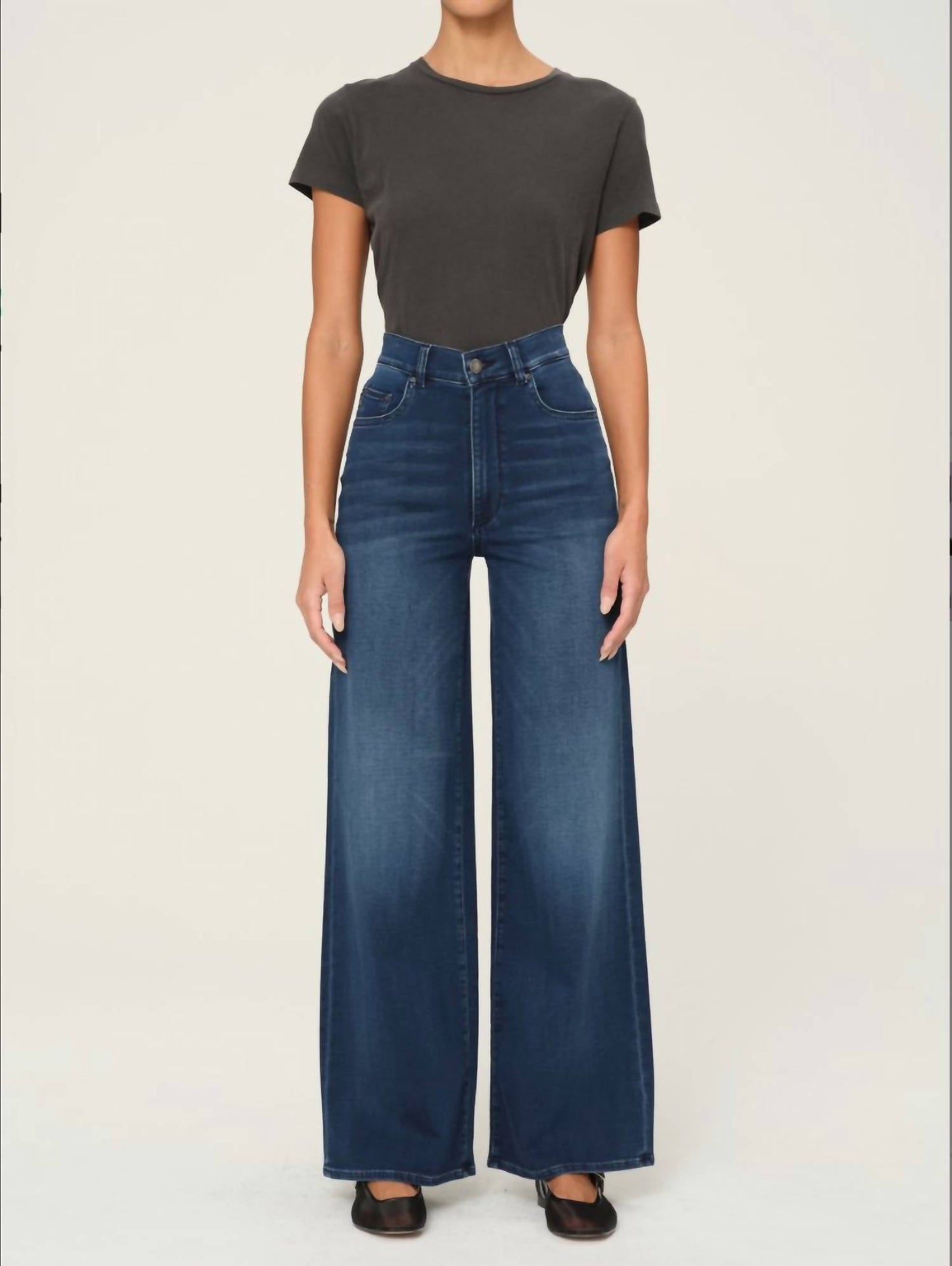 Dl1961 - Feminino - Calça Jeans Hepburn de Perna Larga