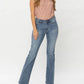 Judy Blue - Mid Rise Raw Hem Bootcut Jean