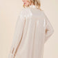Geegee - Sequin Oversized Button Up Blouse