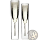 Champagne Flute Double Walled Glass 115ml Set