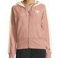 Moletom com capuz Champion Plus Heritage Herringbone Accent com zíper, rosa, tamanho 1X