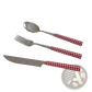 Checkered Stainless Steel Cutlery Tableware Set