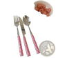 Checkered Stainless Steel Cutlery Tableware Set