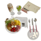 Checkered Stainless Steel Cutlery Tableware Set