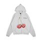 Common Hype Cherry Fleece Zip Up Hoodie Heather Grey