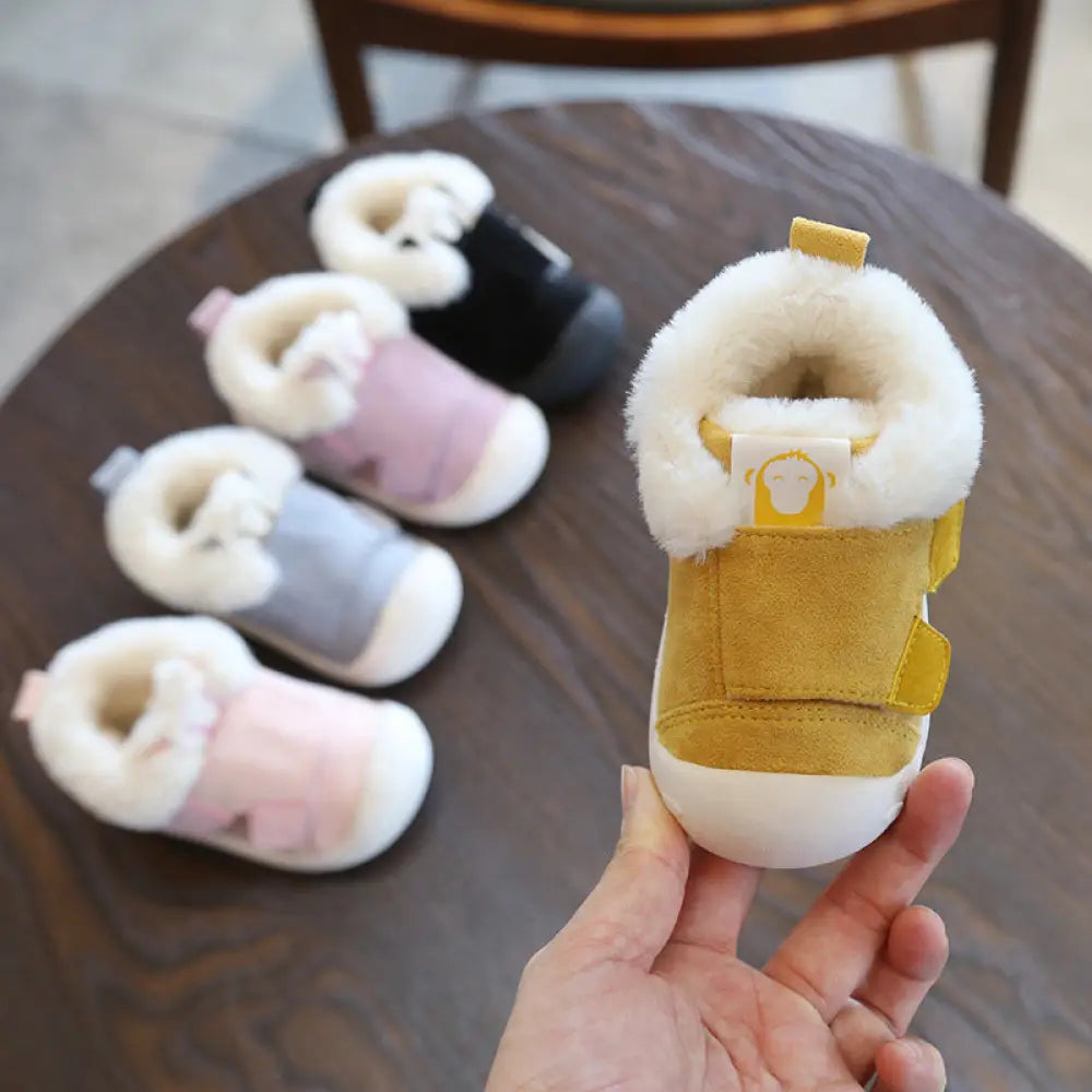 Animal Themed Plush Faux Fur Toddler Snow Boots