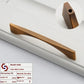 Minimalist Brushed Brass Cabinet Handle and Knob Set