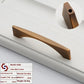 Minimalist Brushed Brass Cabinet Handle and Knob Set