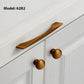 Minimalist Brushed Brass Cabinet Handle and Knob Set