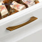 Minimalist Brushed Brass Cabinet Handle and Knob Set