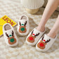Reindeer Plush Christmas Slippers with Cozy Faux Fur