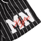 Common Hype Split Pinstripe Mesh Short Jet Black