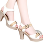 Chunky Heel Platform Buckle Sandals with Non Slip Sole