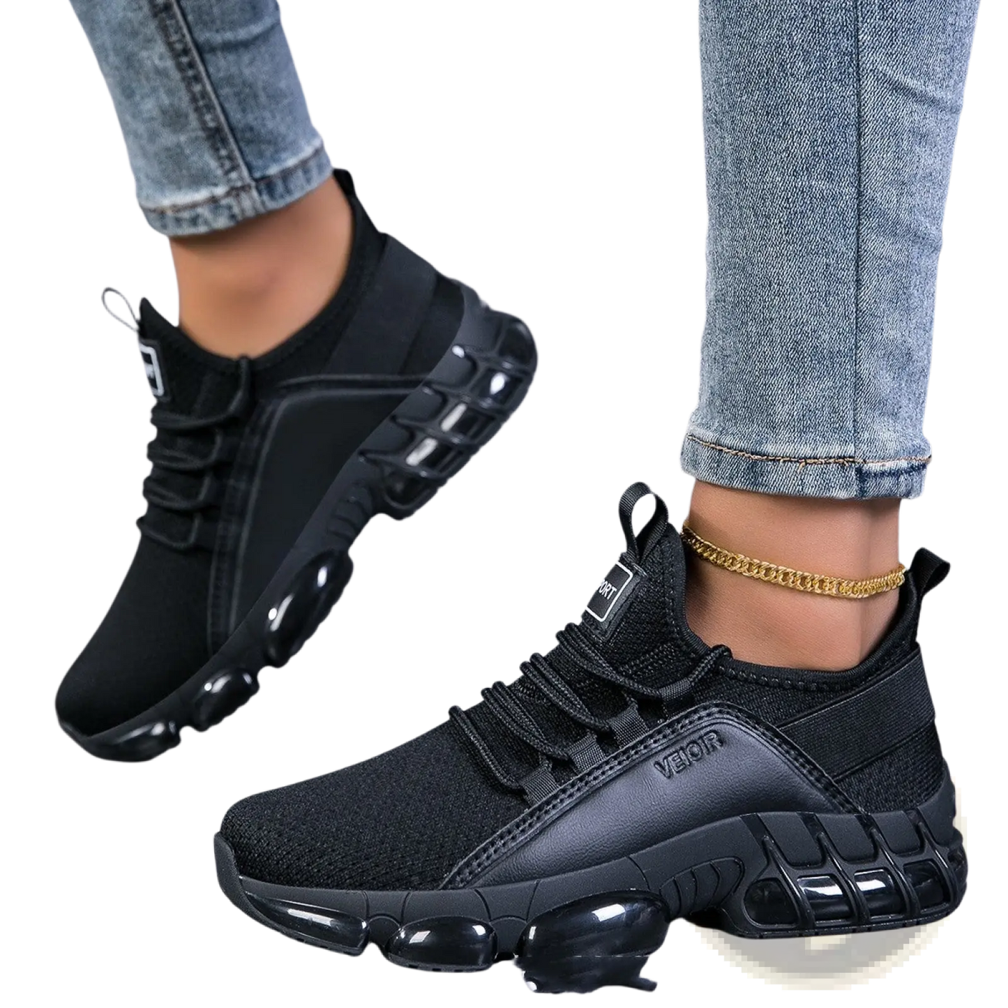Chunky Mesh Running Sneakers Lightweight Breathable Shoes
