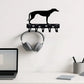 Greyhound Black Metal Paw Print Wall Hooks