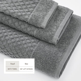 Cotton Diamond Waffle Weave Bath Towel Set - Grayson Collection
