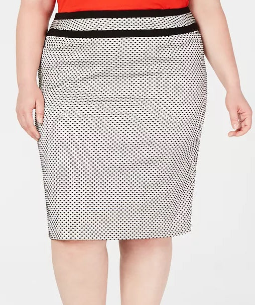 Calvin Klein Saia Plus Size Feminina com Acabamento Tubular Cinza Tamanho 14W