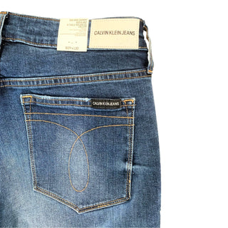 Calça jeans skinny feminina Calvin Klein cintura média azul tamanho 78 x 76 cm