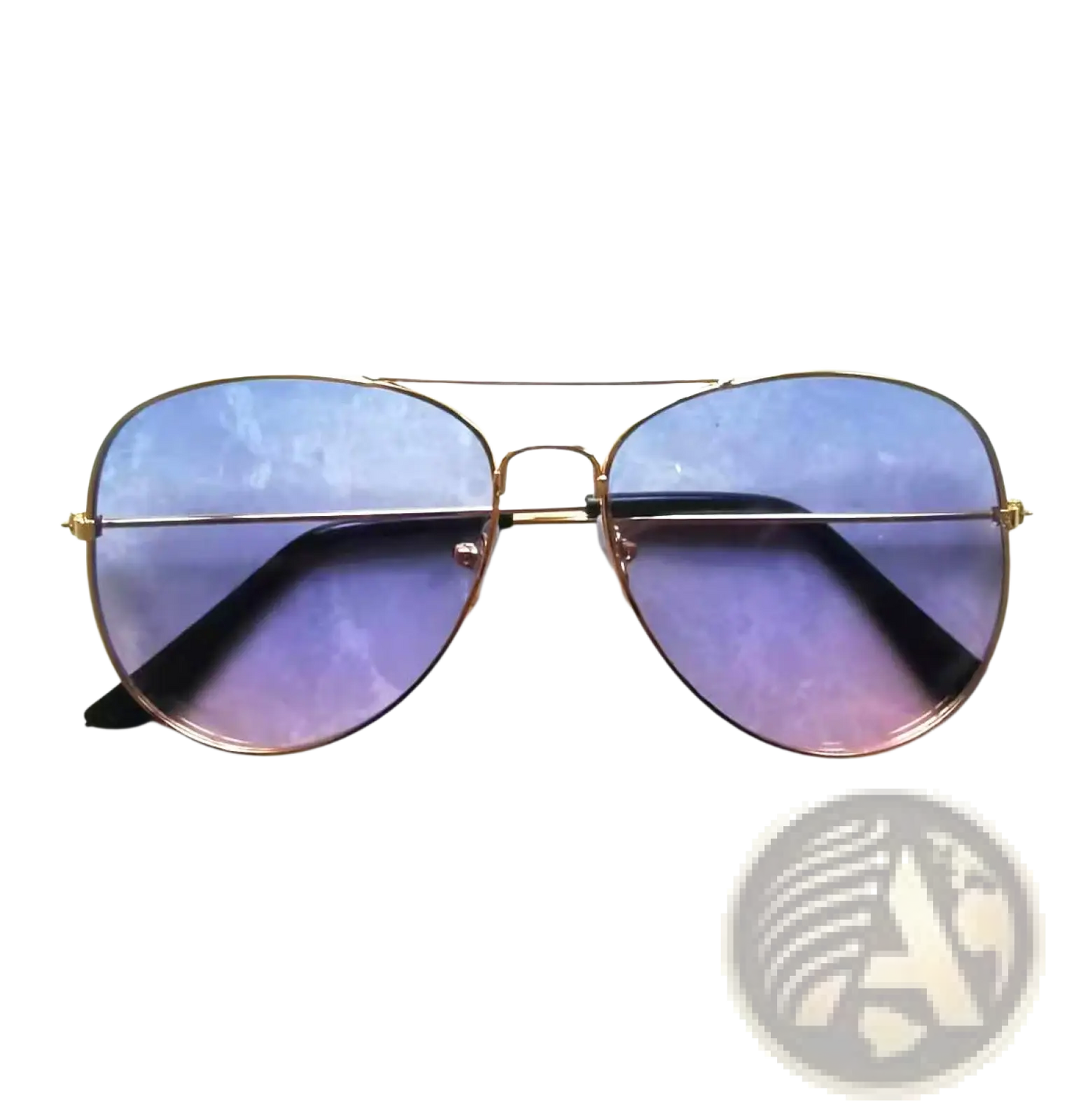 Classic Gold Rimmed Aviator Uv Protection Sunglasses