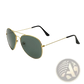 Classic Gold Rimmed Aviator Uv Protection Sunglasses