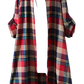 Classic Plaid Long Sleeve Button Up Polo Shirt