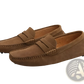 Classic Suede Moccasin Loafers with Contrast Stitching