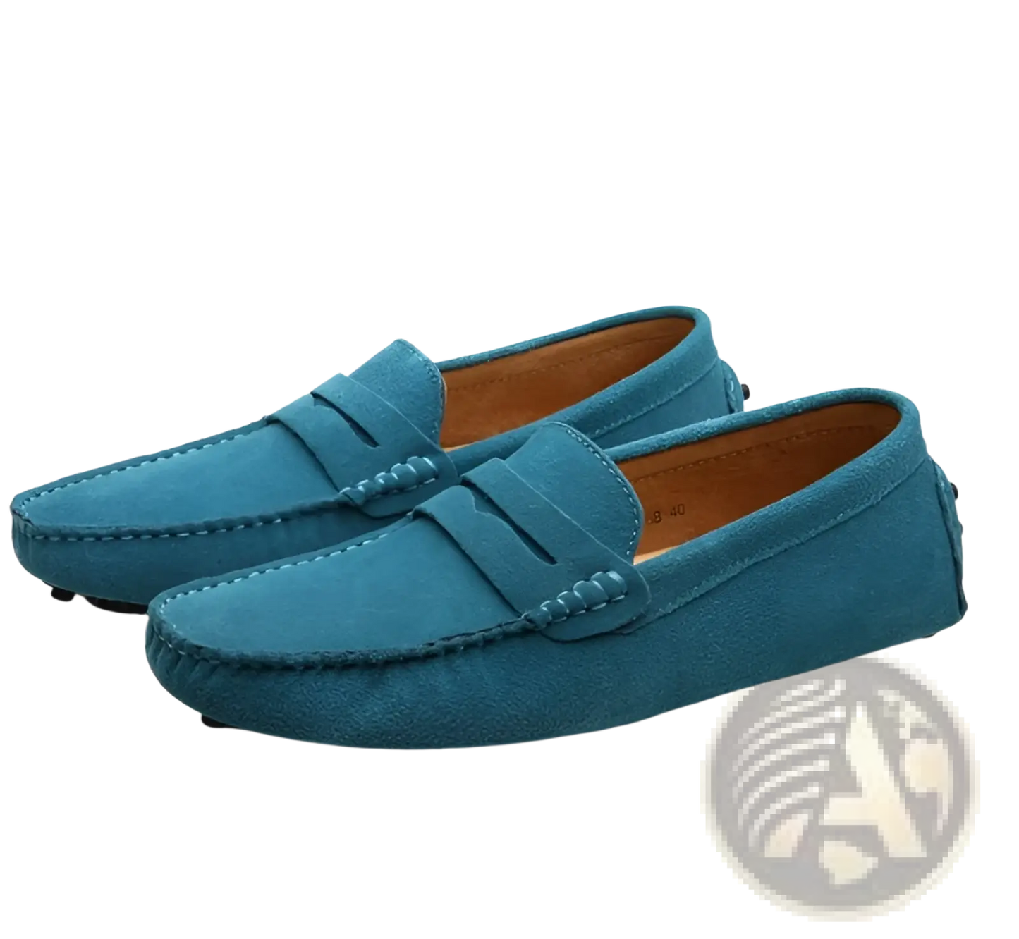 Classic Suede Moccasin Loafers with Contrast Stitching