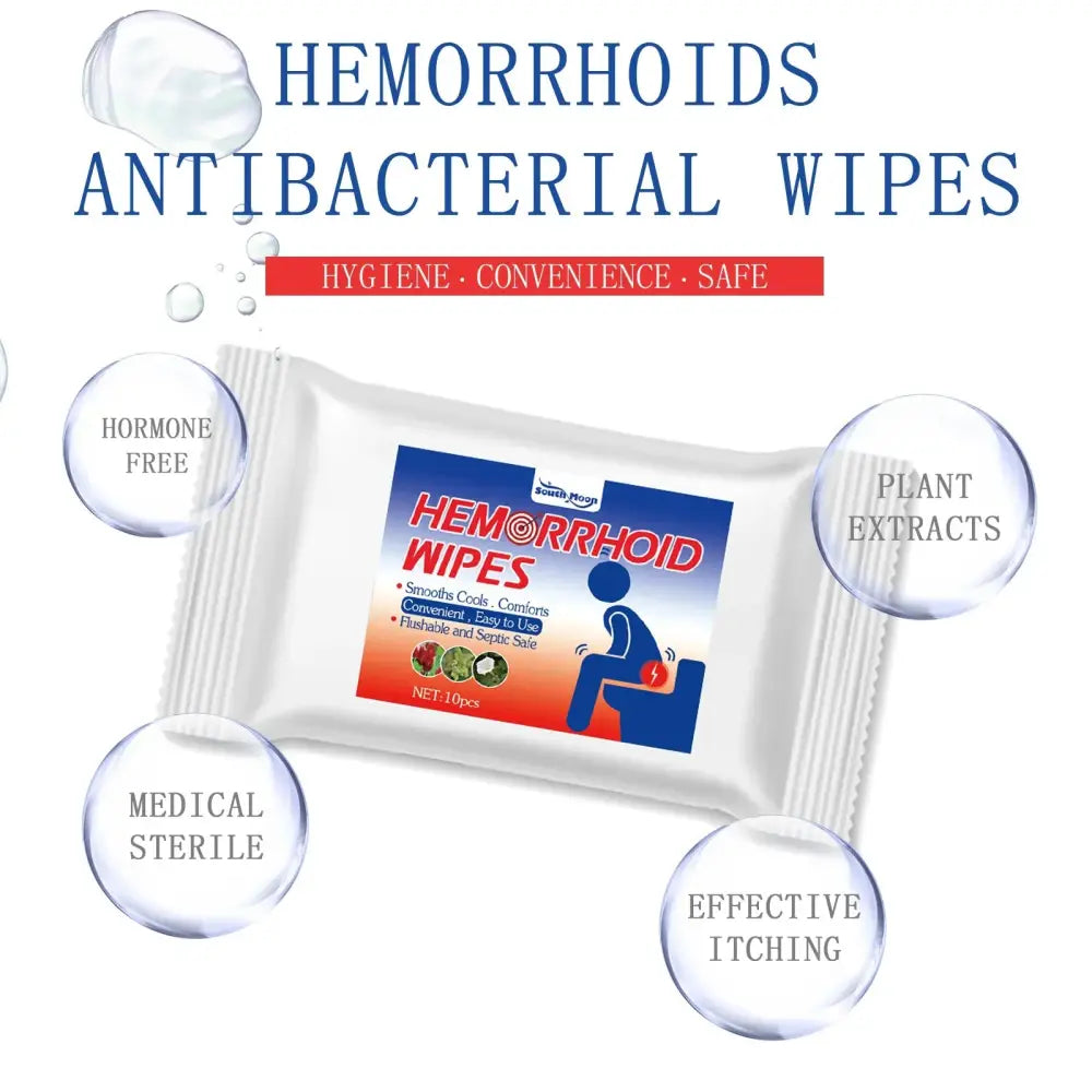 South Moon Antibacterial Hemorrhoid Relief Wipes 20 Count