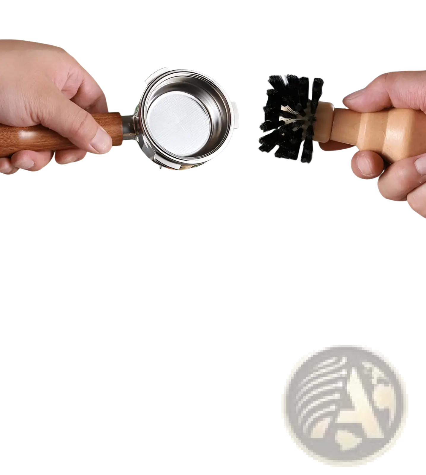 Coffee Machine Cleaning Brush Set 4 Piece Wood Handle