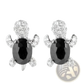 Colorful Crystal Turtle Stud Earring Set