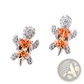 Colorful Crystal Turtle Stud Earring Set