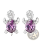 Colorful Crystal Turtle Stud Earring Set