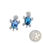 Colorful Crystal Turtle Stud Earring Set