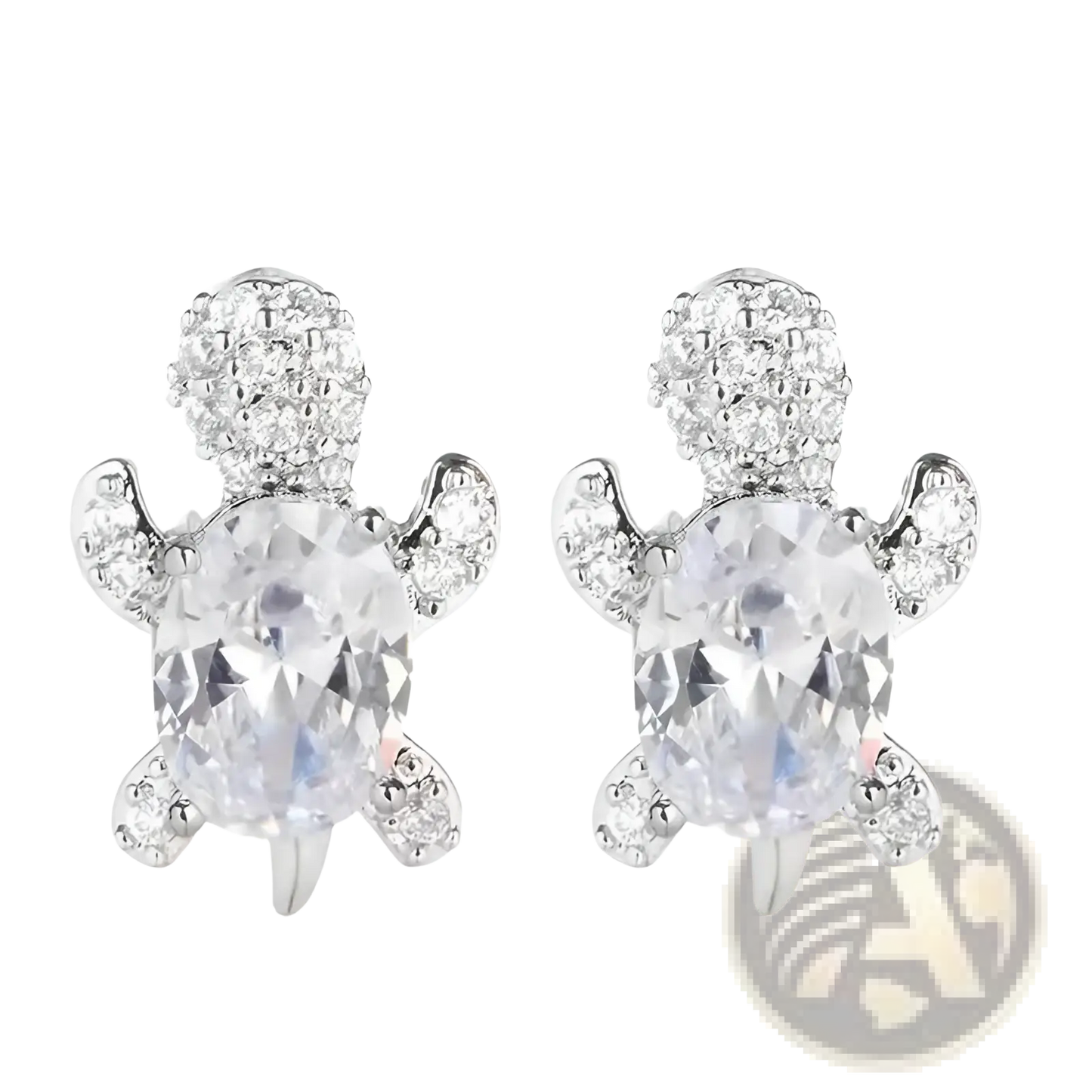 Colorful Crystal Turtle Stud Earring Set