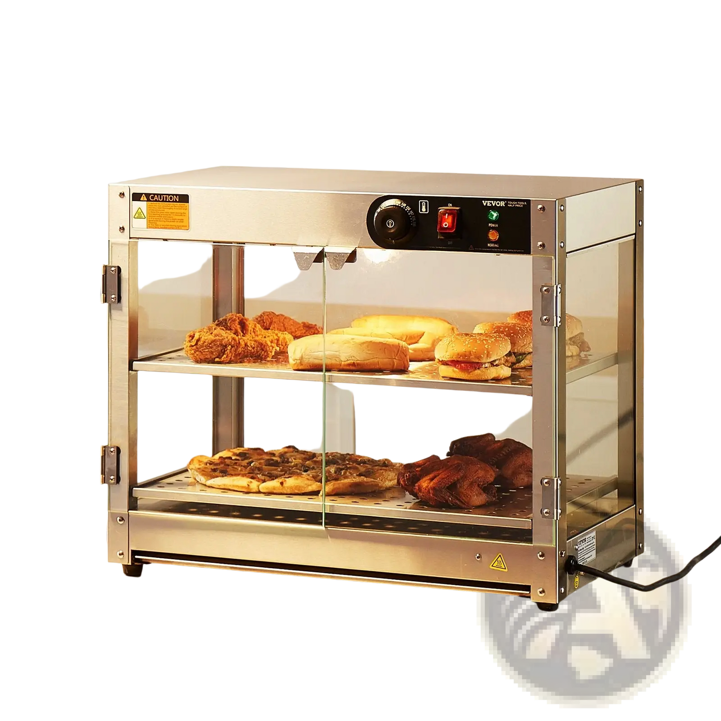 Commercial Food Warmer 2 Tier Countertop Pizza Display