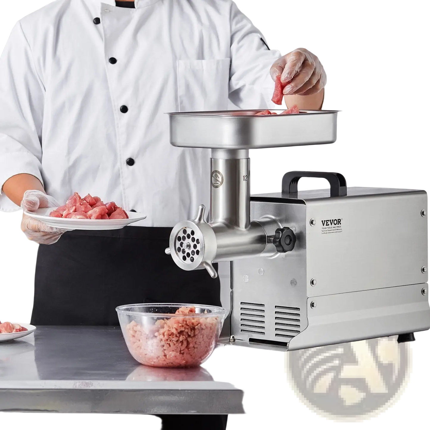 Commercial Meat Grinder 11 Lbs/min Stainless Steel 550w
