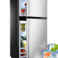 Compact Refrigerator 2 Door Mini Fridge with Glass Doors