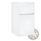 Compact Two Door Mini Fridge with Freezer and Adjustable Shelves