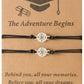 Compass Charm Graduation Adventure Cord Bracelet