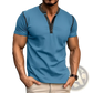 Contrast Trim Short Sleeve Henley Polo Shirt