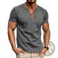 Contrast Trim Short Sleeve Henley Polo Shirt